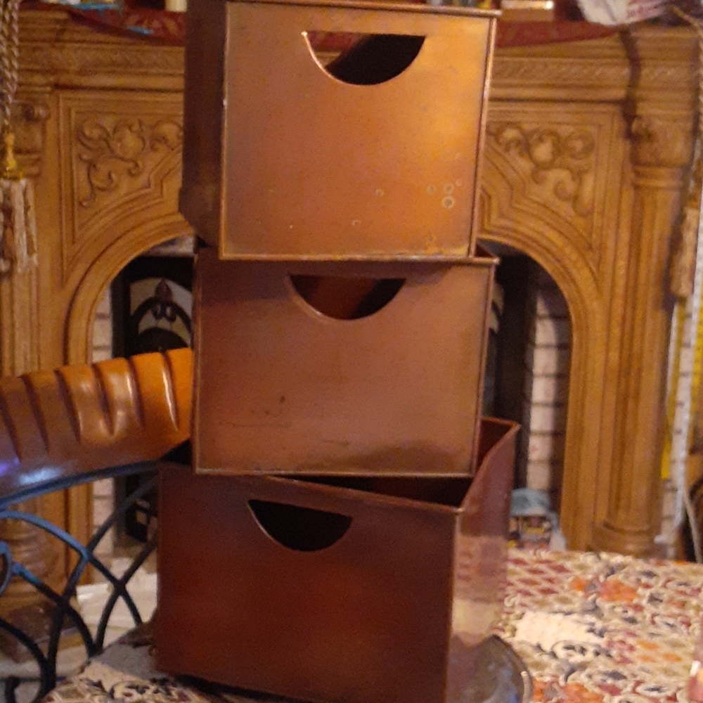 FINAL SALE Galvanized, copper boxes